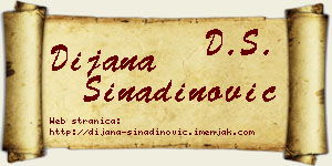 Dijana Sinadinović vizit kartica
